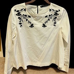 Zara embroidery top